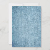 Es ist eine junge Blue Jeans Baby Dusche Einladung (Rückseite)