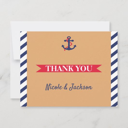 Es ist eine Junge Dankeskarte (Vorderseite)