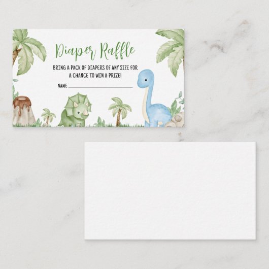 Es ist eine junge Dinosaurier Baby Duschdusche Win Begleitkarte (Vorne/Hinten)