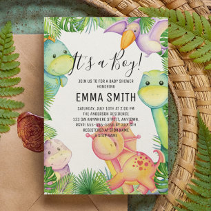 Es ist eine junge Dinosaurier Baby Dusche Party Ei Einladung