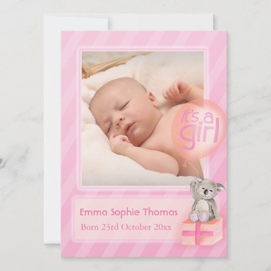 Es ist eine junge Foto-Anzeigenkarte Ankündigung (Vorderseite)