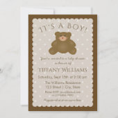 Es ist eine junge Grizzly Bärendusche Einladung (Vorderseite)