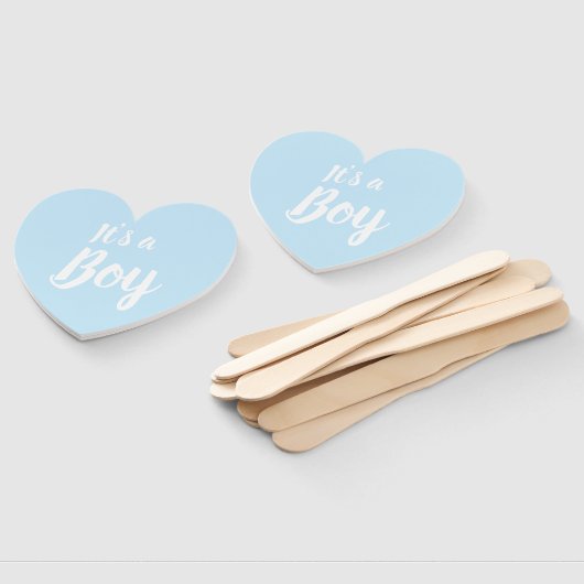 Es ist eine junge, hellblaue Babydusche, Gender-En Fächer (Non-assembled)