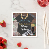 Es ist eine junge Hip Hop-Hop-Rücken-Baby-Dusche N Serviette (Beispiel)