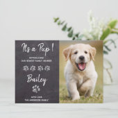 Es ist eine junge Hundedusche Einladung (Stehend Vorderseite)