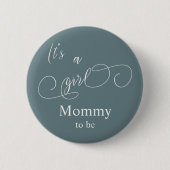 Es ist eine junge, moderne Minimal Calligraphy Mom Button (Vorderseite)