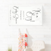 Es ist eine junge, moderne Script Baby Dusche Banner (Insitu)