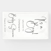 Es ist eine junge, moderne Script Baby Dusche Banner (Horizontal)