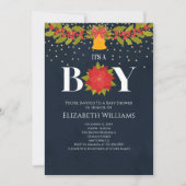 Es ist eine junge Poinsettia Bell Weihnachtsdusche Einladung (Vorderseite)