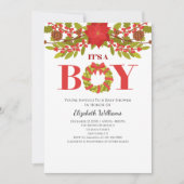 Es ist eine junge Poinsettia Weihnachtsdusche Einladung (Vorderseite)