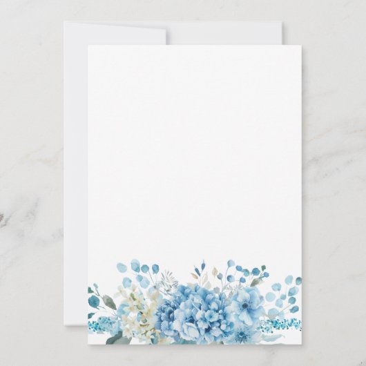 Es ist eine junge Rabbit Baby Boy Dusche Einladung (Rückseite)