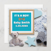 Es ist eine junge Social Media, Baby Blue Pregnanc Ankündigung (Vorne/Hinten)