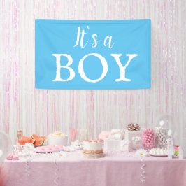Es ist eine junge Typografie Blue Baby Boy Baby Sh Banner