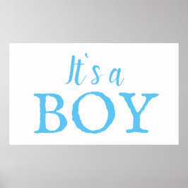 Es ist eine junge Typografie Blue Baby Boy Baby Sh Poster