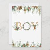 Es ist eine junge Weihnachtsdusche Einladung (Rückseite)