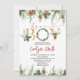 Es ist eine junge Weihnachtsdusche Einladung