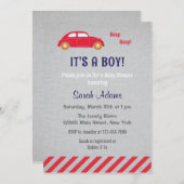 Es ist eine Jungen-Auto-Babyparty-Einladung Einladung (Vorne/Hinten)