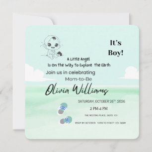 Es ist eine Jungen-Baby-Party-Einladung Kleiner Einladung