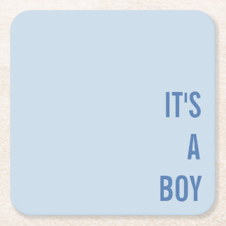 Es ist eine Jungen-Baby-Party Rechteckiger Pappuntersetzer