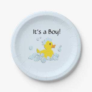 Es ist eine Jungen-Blasen-Baby-Party Blau Pappteller