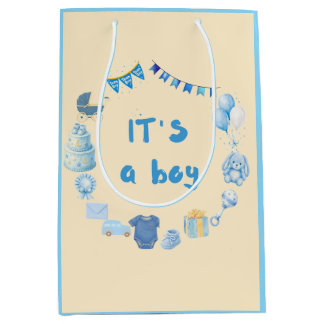 Es ist eine Jungen-Geschenktüte Mittlere Geschenktüte