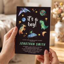 Es ist eine Jungen-Weltraum-Dinosaurier-Galaxie-Ba