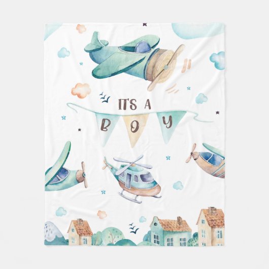 Es ist eine Jungendecke Fleecedecke (Vorderseite)