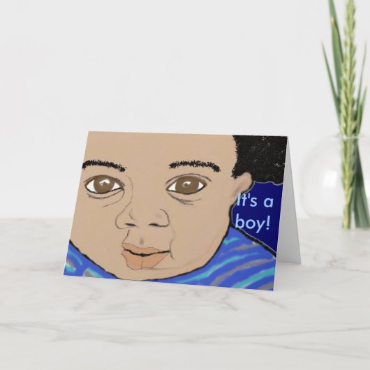 Es ist eine Jungengruß Karte (Vorderseite)