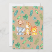 Es ist eine Jungle Baby-Dusche aus Boy Safari Einladung (Rückseite)