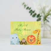 Es ist eine Jungle-Baby-Dusche Einladungspostkarte (Stehend Vorderseite)