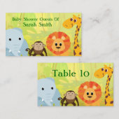 Es ist eine Jungle-Baby-Dusche Platzkarte (Vorne/Hinten)