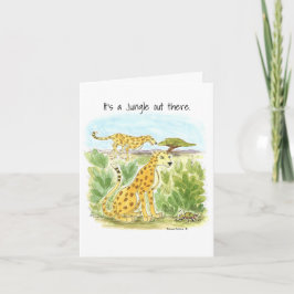 Es ist eine Jungle Cheetah Note Card Karte