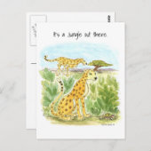 Es ist eine Jungle Cheetah Post Card Postkarte (Vorne/Hinten)