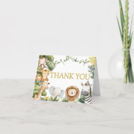 Es ist eine Jungle Safari Animal Baby Dusche Dankeskarte