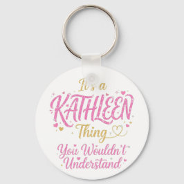 Es ist eine Kathleen-Sache Pink Gold Frauen Gesche Schlüsselanhänger
