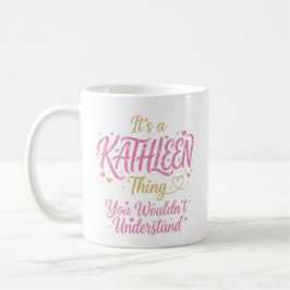 Es ist eine Kathleen-Sache Rosa Gold Frauen Gesche Kaffeetasse