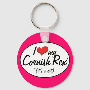 Es ist eine Katze! I Liebe mein kornischer Rex Schlüsselanhänger