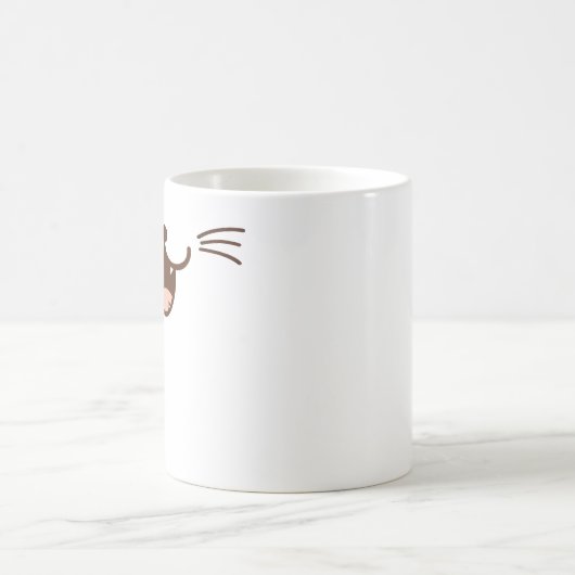 Es ist eine Katze! schlaues Lächelnkatzengesicht Kaffeetasse (Mittel)
