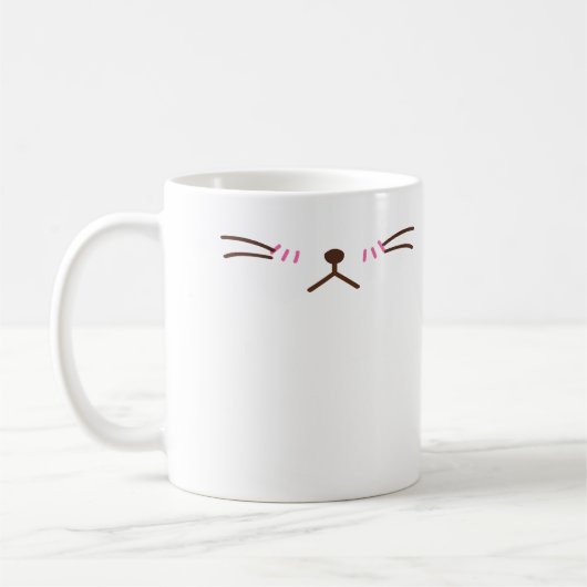 Es ist eine Katze! unhapple Katzengesicht Kaffeetasse (Links)
