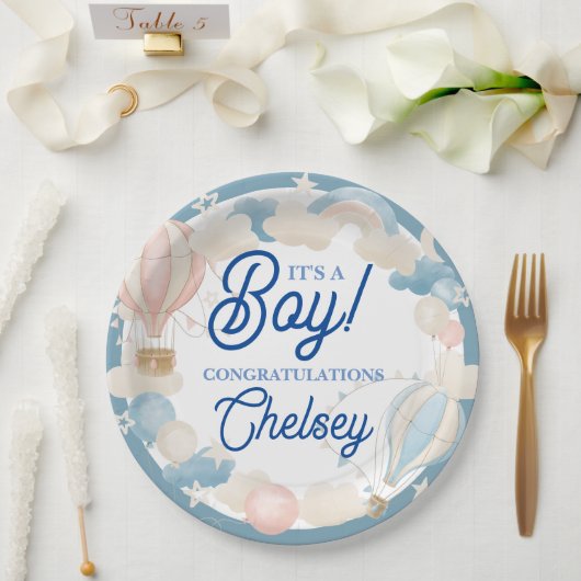 Es ist eine Kinderdusche, die einlädt Pappteller (Hochzeit)