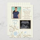 Es ist eine Kinderdusche mit Foto Einladung (Vorne/Hinten)