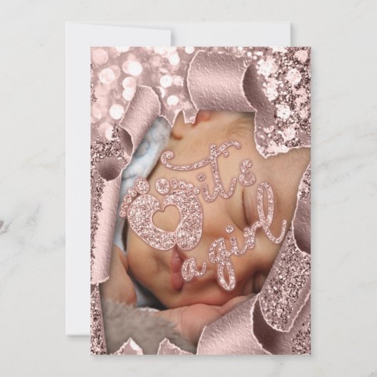 Es ist eine Kinderfütterung nach Maß Foto Neue Kin Einladung (Rückseite)