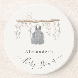 Es ist eine Kinderkleidung Eukalyptus Baby-Dusche Getränkeuntersetzer