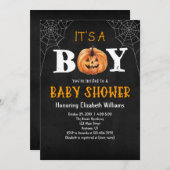 Es ist eine Kinderkürbiskuppel-Kinderdusche Einladung (Vorne/Hinten)