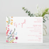 Es ist eine Kindertanzdusche für Wildblumen Einladung (Stehend Vorderseite)