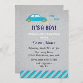 Es ist eine Kinderwagen-Dusche Einladung (Vorne/Hinten)