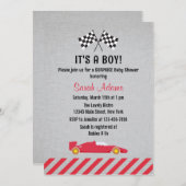 Es ist eine Kinderwagen-Kinderdusche Einladung (Vorne/Hinten)