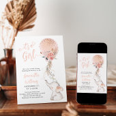 Es ist eine kleine Elefant & Balloon Baby Dusche Einladung