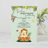 Es ist eine kleine King-Löwen-Dusche. Einladung (Stehend Vorderseite)