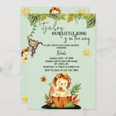 Es ist eine kleine King-Löwen-Dusche. Einladung (Vorne/Hinten)